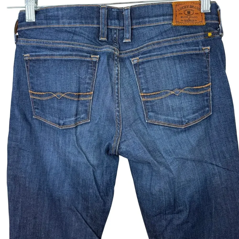 Lucky Brand NWOT Sandstorm Southside Charlie Straight Lower Mid-Rise Denim Jeans - Picture 6 of 8